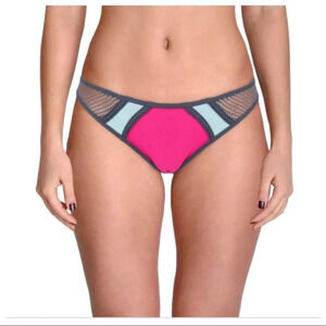 Color block mesh bikini bottom